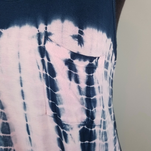 Tie dyed pink and blue sleeveless dress - Picture 5 of 12